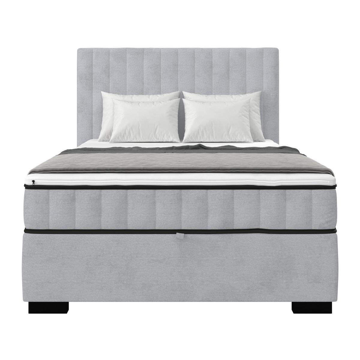 Boxbett Maya 120 - Schwarz/Grau, MODERN, Holz/Holzwerkstoff (120/200cm)