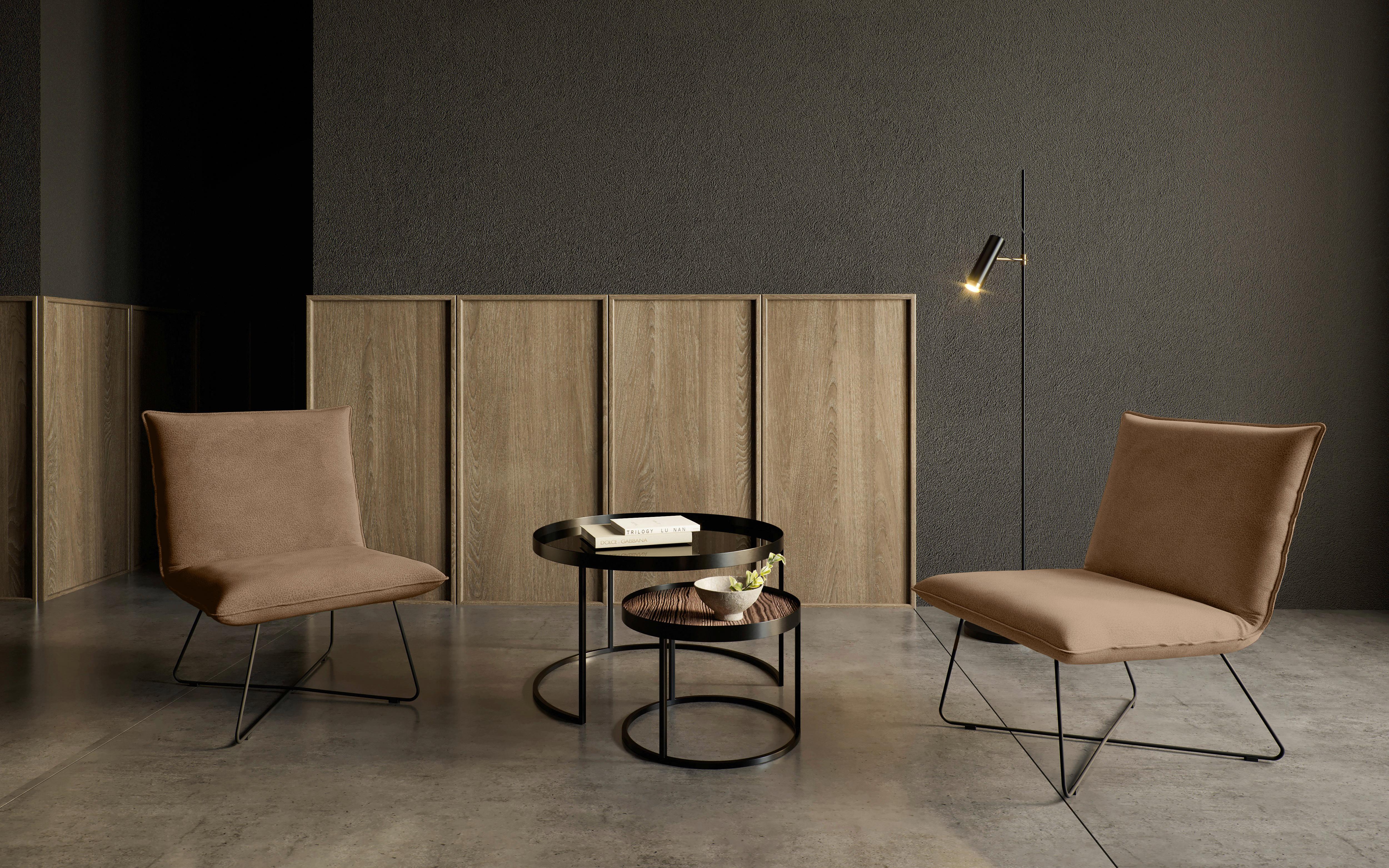Sessel Skyway Braun B: 81 Cm - Schwarz/Braun, Design, Textil (81/84/68cm) - Livetastic