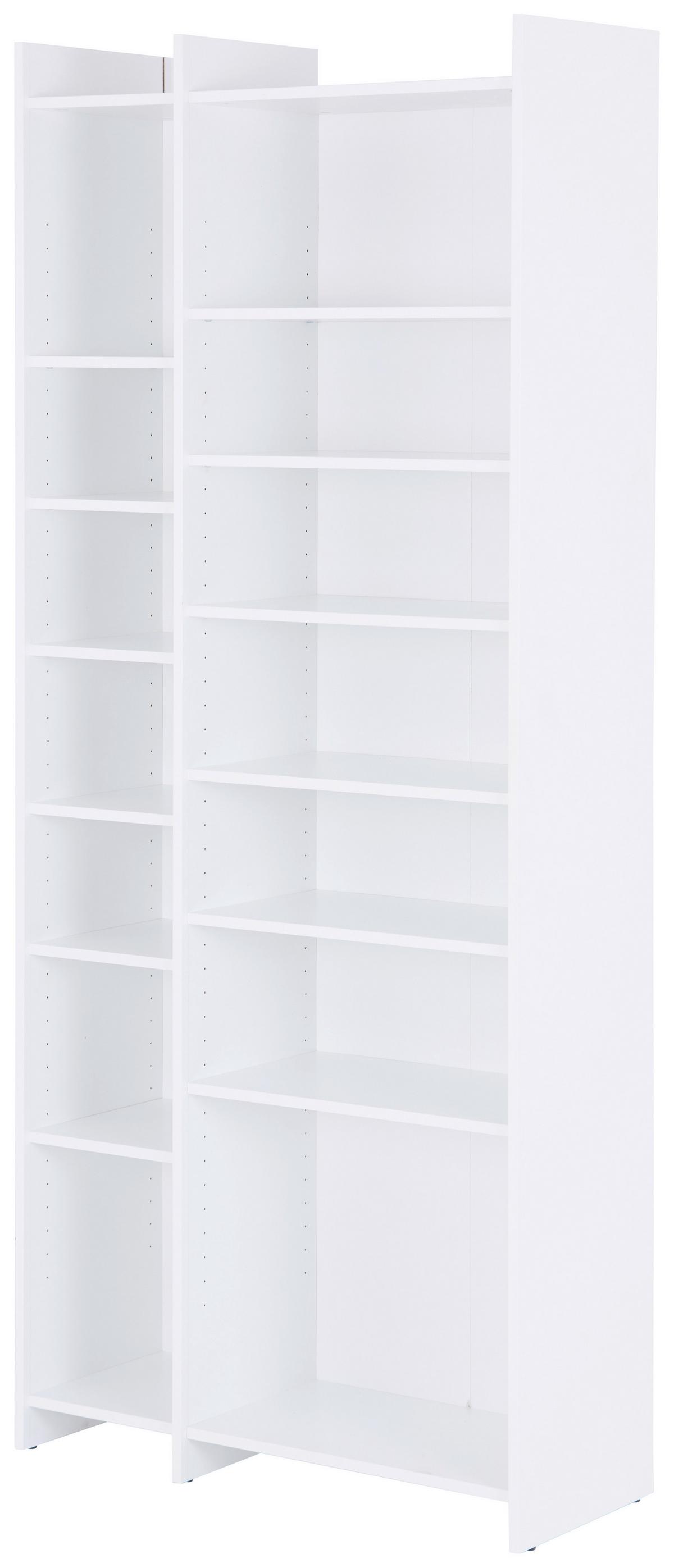 Regal Lenny B: 80cm Weiß Lenny Pr 23083-Reg/191/80 - Schwarz/Weiß, MODERN, Holzwerkstoff (80/191/31,8cm)