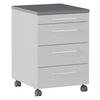 Rollcontainer Graphit/Grau GW-Profi 42x61x49 cm - Graphitfarben/Grau, KONVENTIONELL, Holzwerkstoff/Kunststoff (42/61/49cm) - Germania