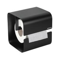 DRŽÁK NA TOALETNÍ PAPÍR TURBO-LOC LIZAN - černá, Moderní, kov (14/14,5/13,7cm) - Mömax