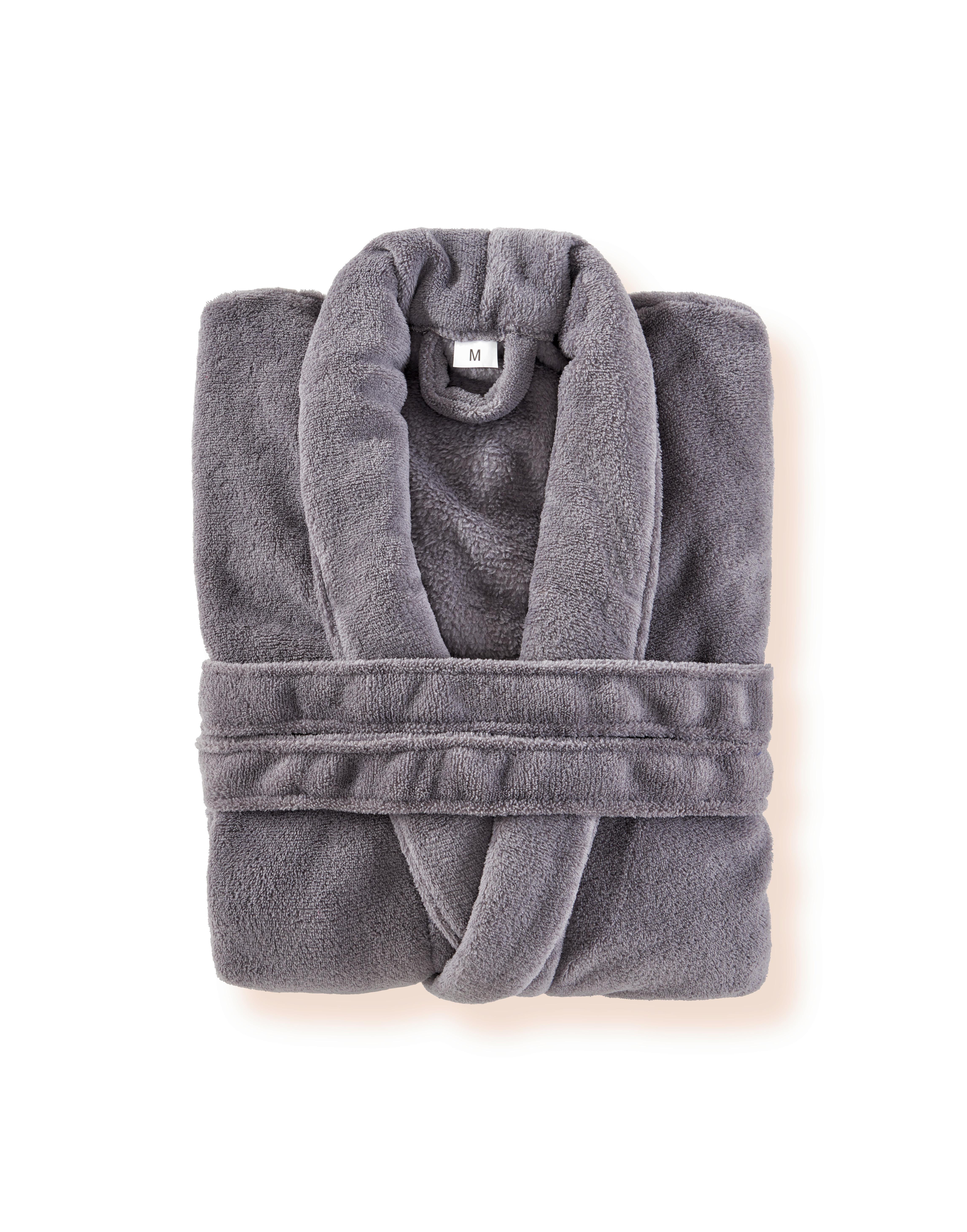 Bademantel Amira Polyester Unisex Anthrazit Flauschig - Anthrazit, KONVENTIONELL, Textil (S-XLnull) - Ondega