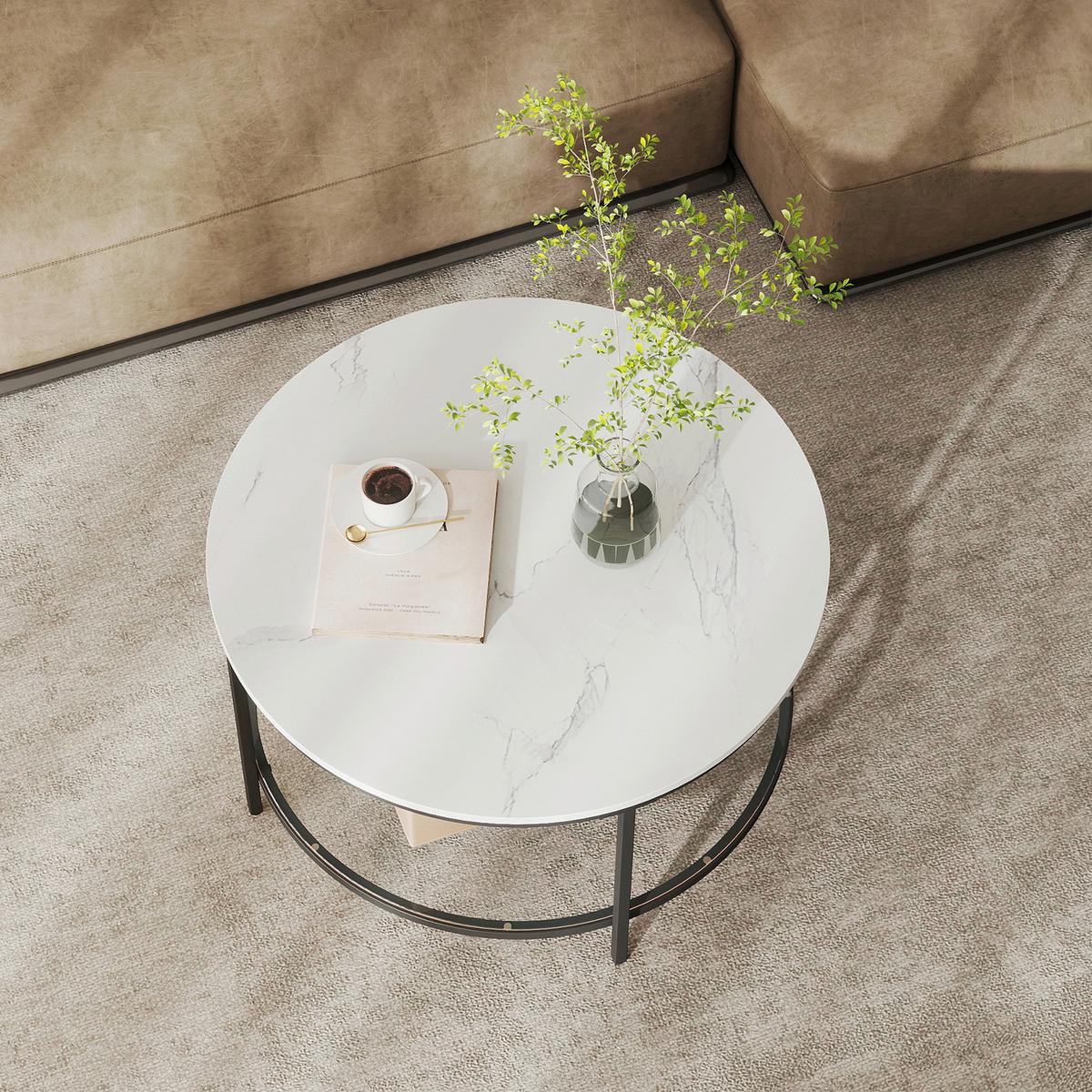 Couchtisch Schwarz, Weiß B: 80 Cm - Schwarz/Weiß, Trend, Glas/Holzwerkstoff (80/45/80cm) - MID.YOU