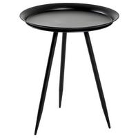 Beistelltisch Rund Nomi, Schwarz - Schwarz, MODERN, Metall (44cm)
