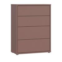 Komoda farba terracotta - tmavě modrá, Moderní, kompozitní dřevo (124,5/121,5/34,9cm)