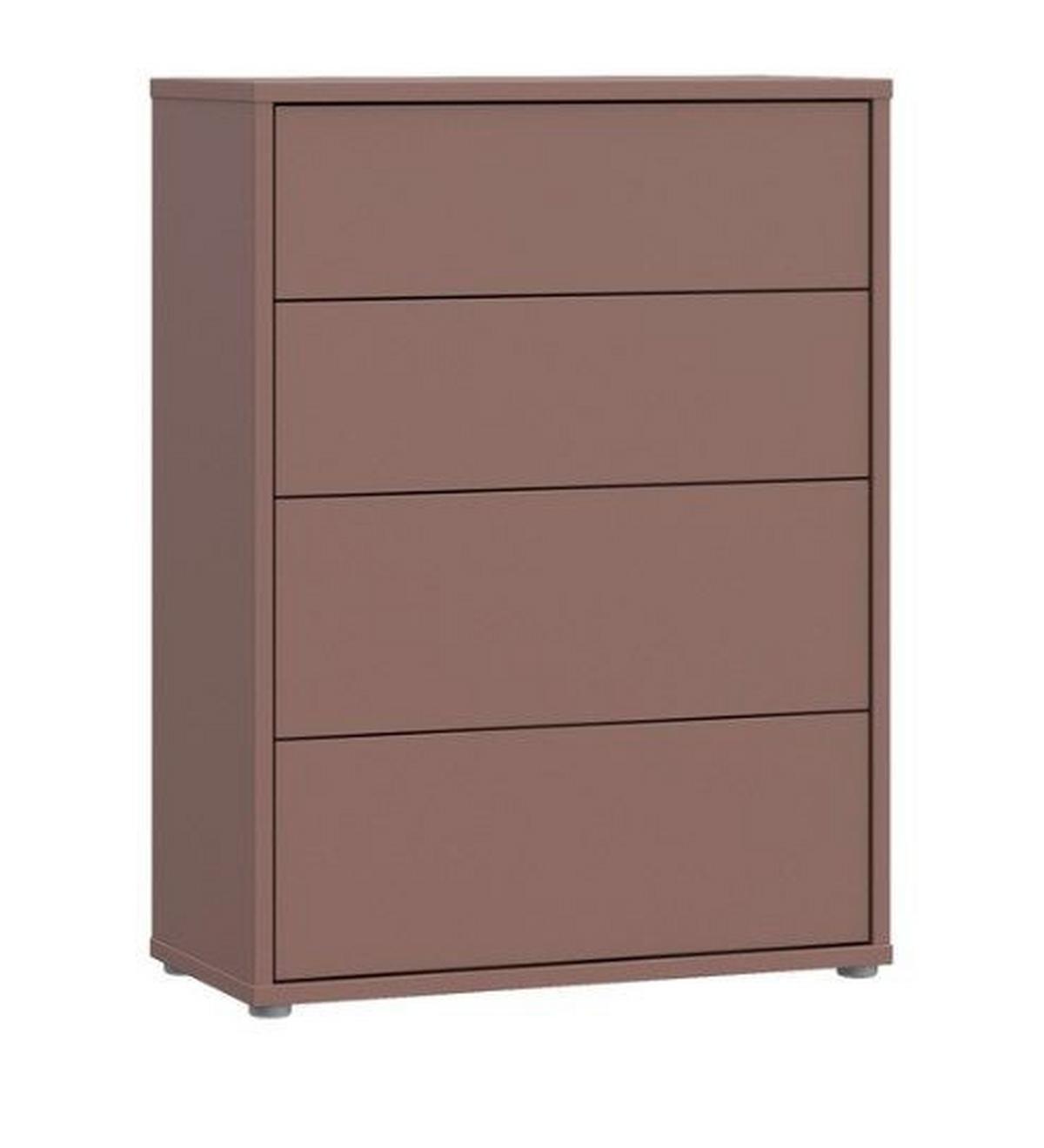 Komoda farba terracotta - tmavě modrá, Moderní, kompozitní dřevo (124,5/121,5/34,9cm)