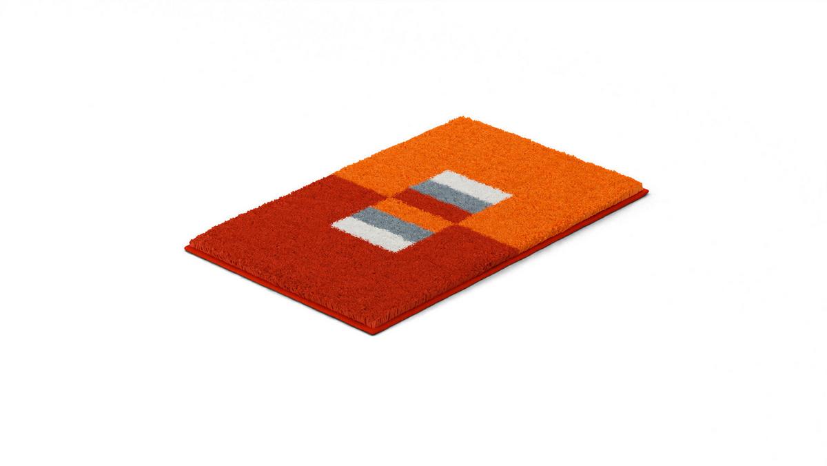 Badematte Capricio - Orange, Basics, Textil (50/80cm) - Grund