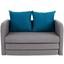 Jugend- und Kindersofa Bambino B: 117 - Grau/Hellblau, Basics, Textil (117/65/60cm) Jugend- und Kindersofa Bambino B: 117 - Grau/Hellblau, Basics, Textil (117/65/60cm)