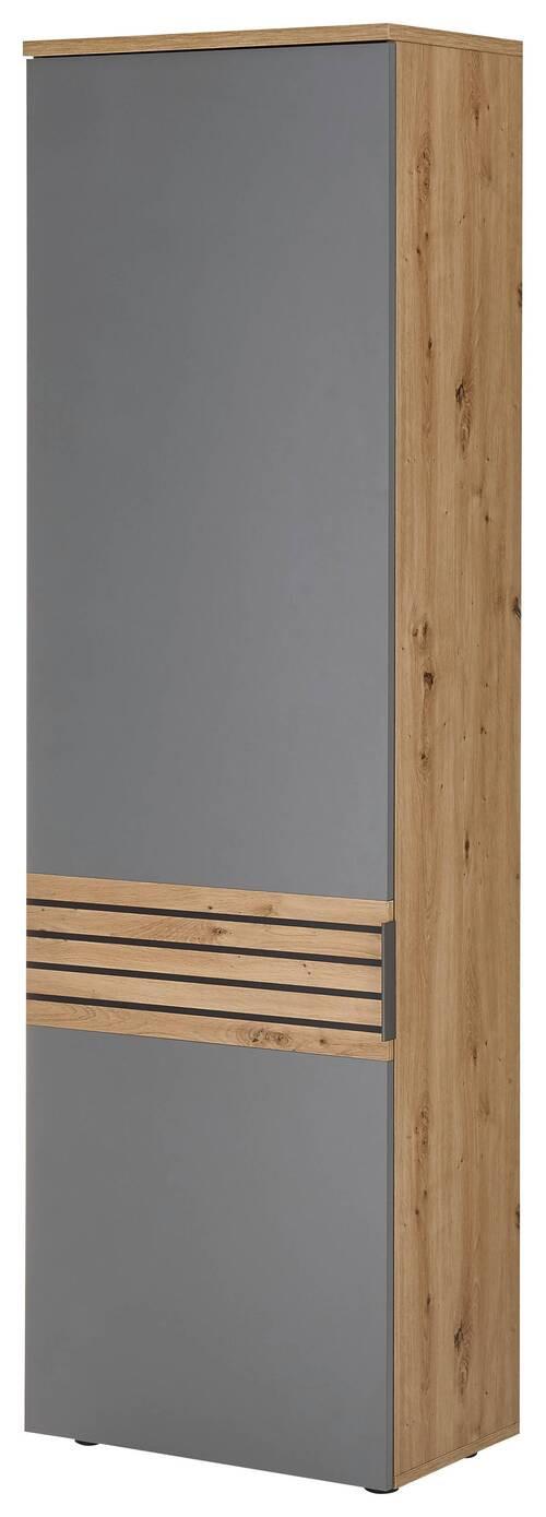 Garderobenschrank Milan Grau/eiche Dekor B: 60 Cm - Eiche Artisan/Grau, Natur, Holzwerkstoff (60/200/38cm) - MID.YOU