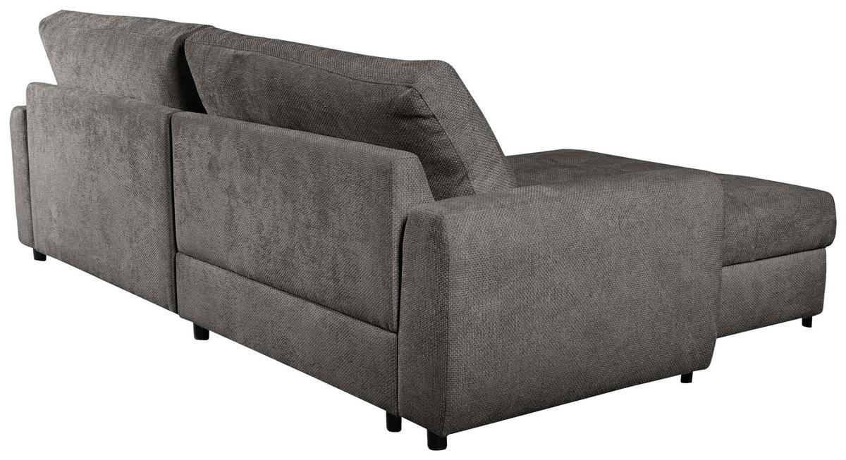Ecksofa Naomi Graubraun/Schwarz, 162 cm - Graubraun/Schwarz, Design, Textil (162/265cm) - MID.YOU