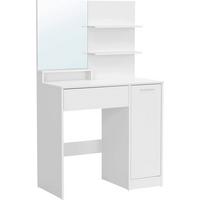 Toaletní stolek š. 80 cm, bílý - bílá/barvy hliníku, Trend, kov/kompozitní dřevo (80/40/132cm) - Boxxx