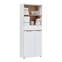 KOMBINACE REGÁLŮ DALLAS - bílá/černá, Moderní, kompozitní dřevo/plast (75/197/38cm) - Mömax