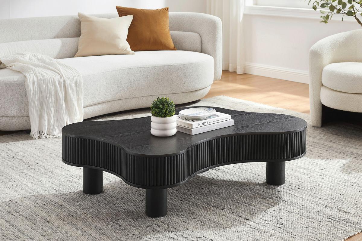 Couchtisch Schwarz B: 77 Cm - Schwarz, MODERN, Holzwerkstoff (116/77/32cm) - Livetastic