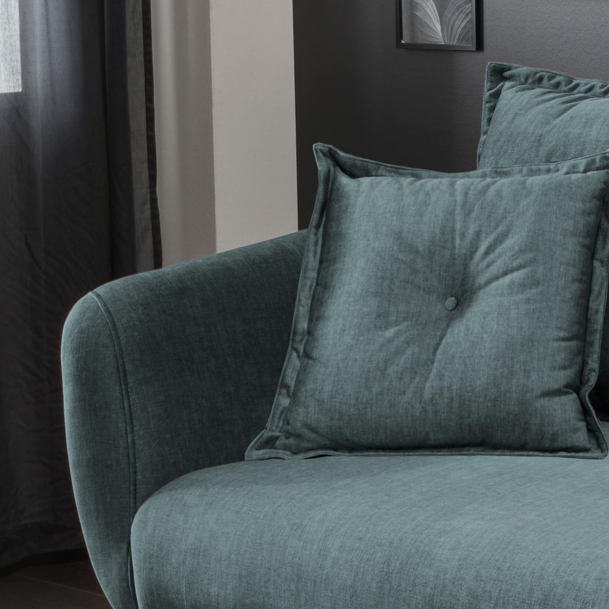 3-Sitzer-Sofa Baggio Dblau,grün B:236 cm - Blau/Buchefarben, MODERN, Textil (236/94/103cm) - Livetastic