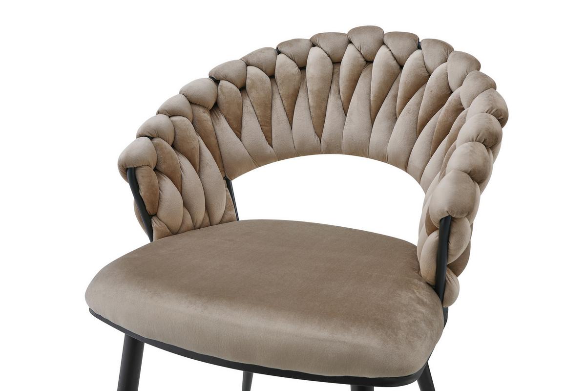 SADA ŽIDLÍ S PODRUČKAMI FINESSE 125 - černá/béžová, Design, kov/plast (61/82/60cm) - Kayoom
