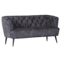 2,5-sitzer-sofa Kelly Dunkelgrau - Dunkelgrau/Schwarz, KONVENTIONELL, Textil (190/83/70cm) - Livetastic
