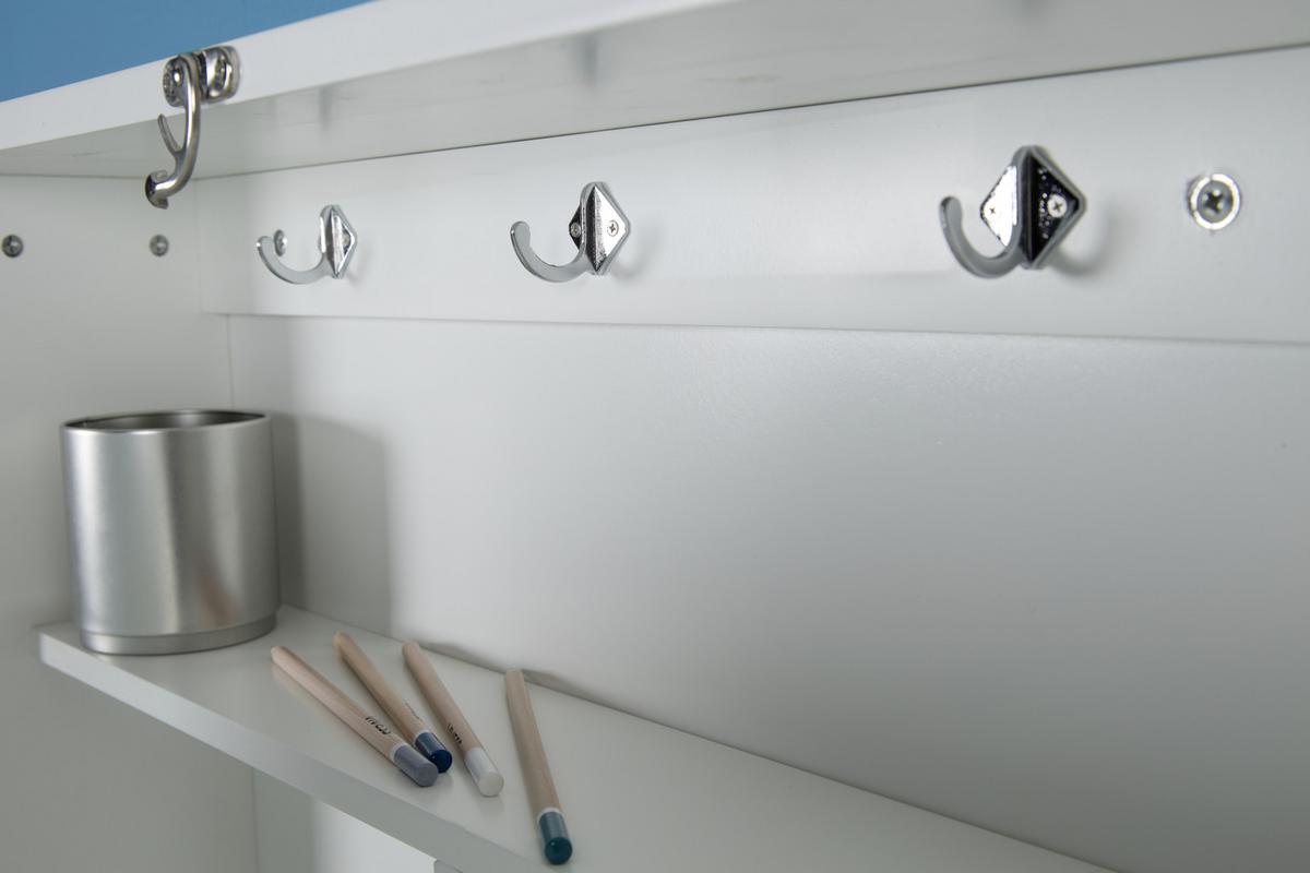 Schreibtisch B 75,5cm H 149cm York Weiß - Weiß, KONVENTIONELL, Holzwerkstoff (75,5/149/60cm) - MID.YOU