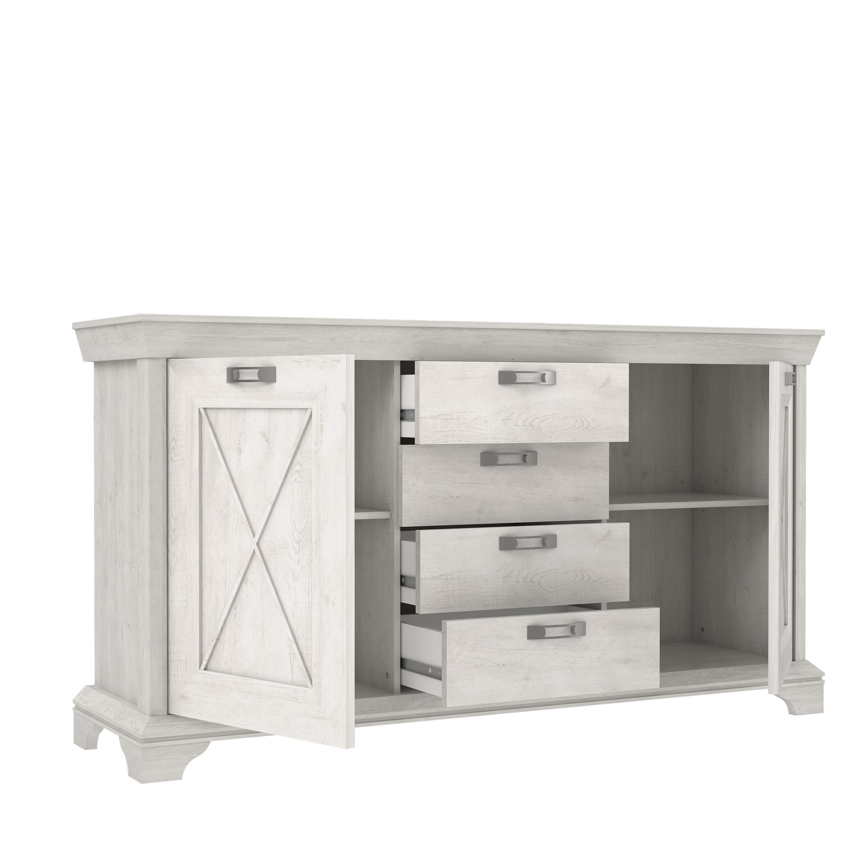 Weißes Sideboard Landhausstil mit viel Stauraum