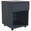 Rollcontainer Anthrazit Dalrosa 39x55x45 Cm - Anthrazit, MODERN, Holzwerkstoff/Kunststoff (39/55/45cm) - MID.YOU