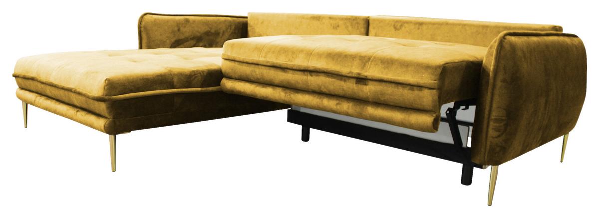 Ecksofa Whisper Senfgelb S: 196x264 cm - Goldfarben/Senfgelb, Design, Textil (196/264cm) - MID.YOU