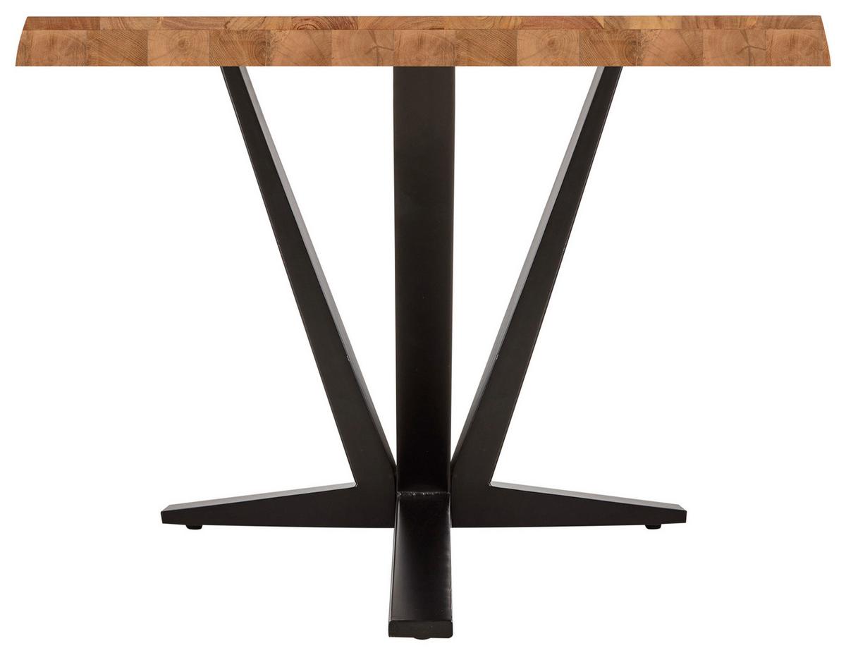 Jídelní stůl akácia/kov 180x90 - černá/barvy akácie, Moderní, kov/dřevo (180/76/90cm) - Zandiara