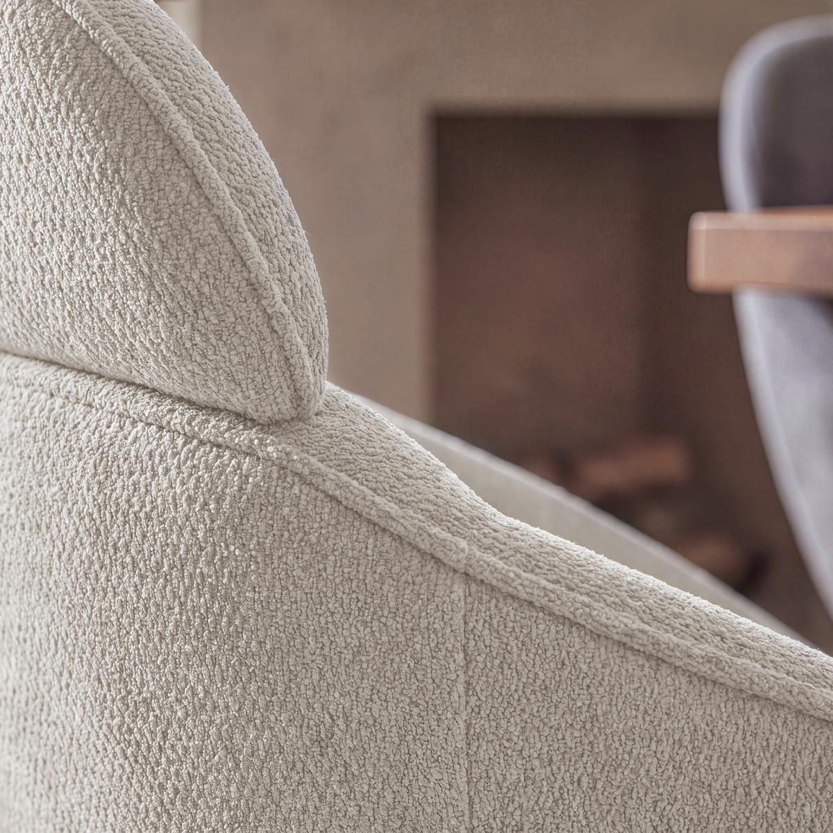 Stolička s podrúčkami Maira, bledo-sivá, s látkovým poťahom - čierna/svetlosivá, Modern, kov/textil (59,5/93/66cm) - Bessagi Home