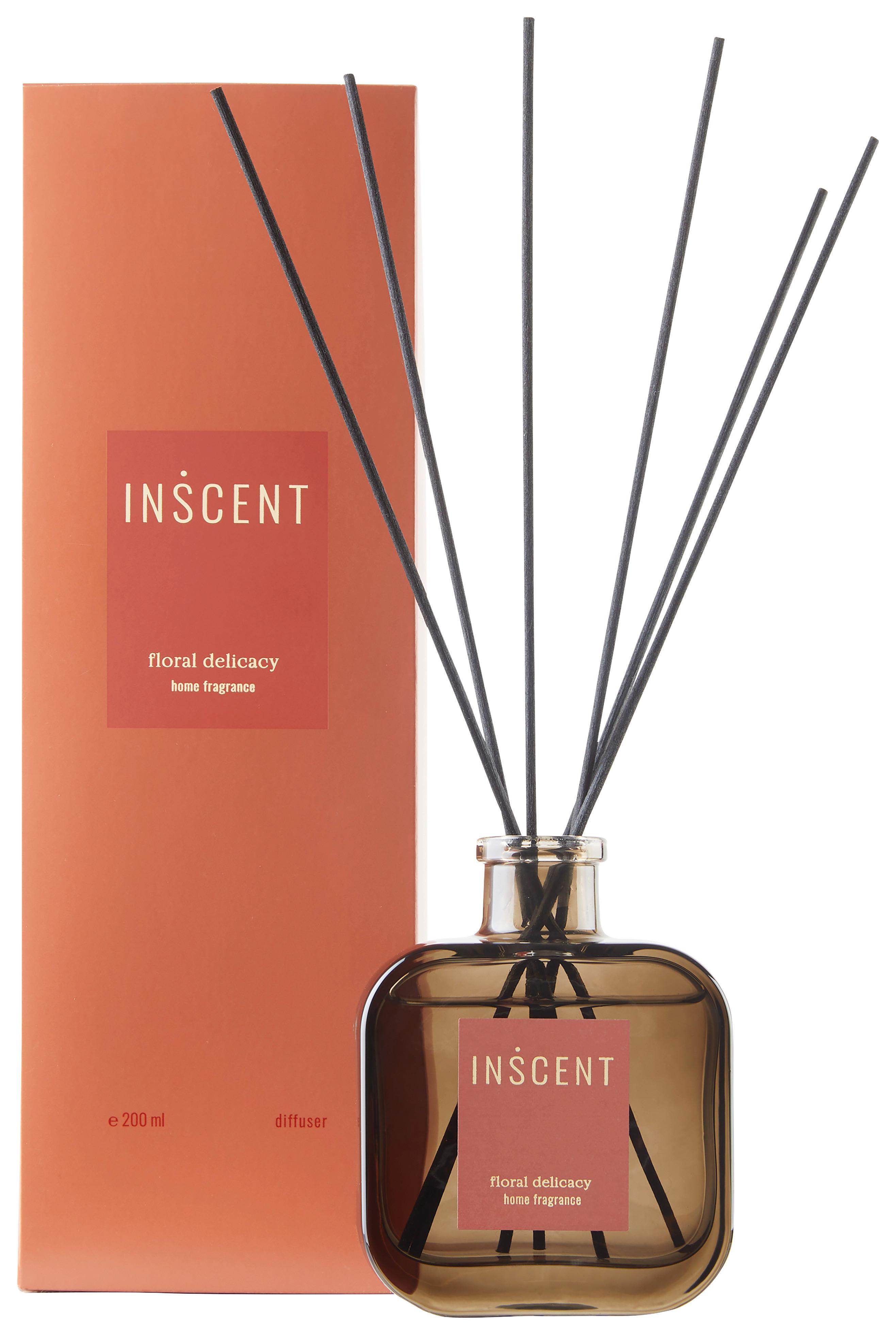 Vôňa do bytu Floral Delicacy, 200ml - číra/červená, Design, sklo (200ml) - Inscent