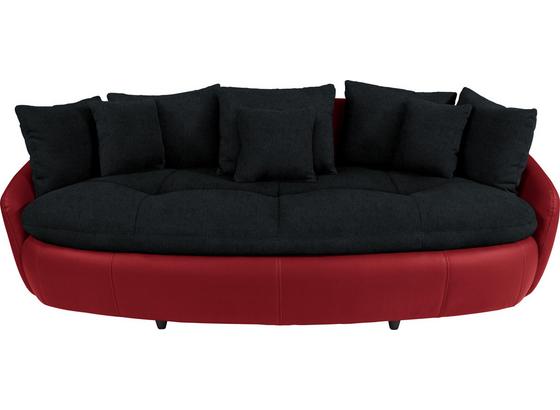 Megasofa Aruba II - Rot/Schwarz, MODERN, Textil (238/80/140cm) Megasofa Aruba II - Rot/Schwarz, MODERN, Textil (238/80/140cm)