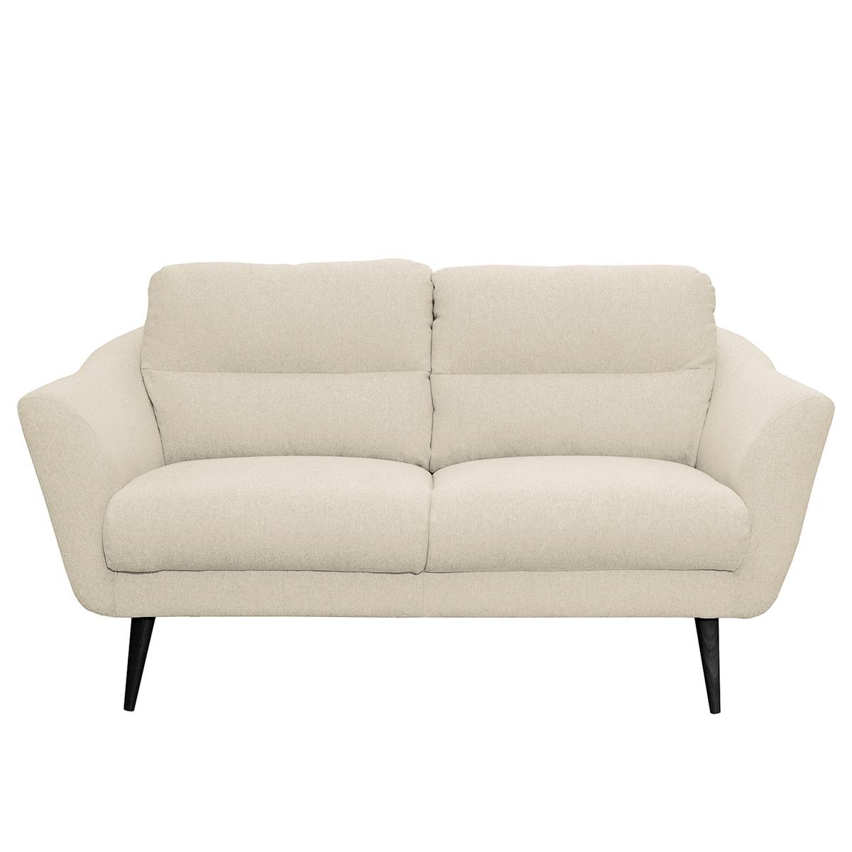 2-Sitzer-Sofa Tromso Creme B: 158 cm - Creme/Schwarz, Design, Textil (158/87/88cm) - Livetastic
