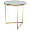 Beistelltisch Wynona 225 Grau/Rosegold B: 55 cm - Roségold/Grau, Design, Glas/Metall (50/50/55cm) - Kayoom