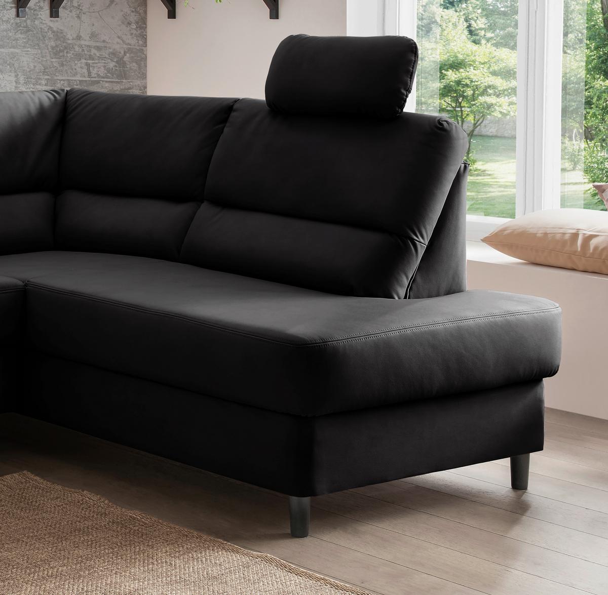 Ecksofa Cavoli, Schwarz S: 266x190 cm - Schwarz, MODERN, Textil (266/190cm) - Livetastic