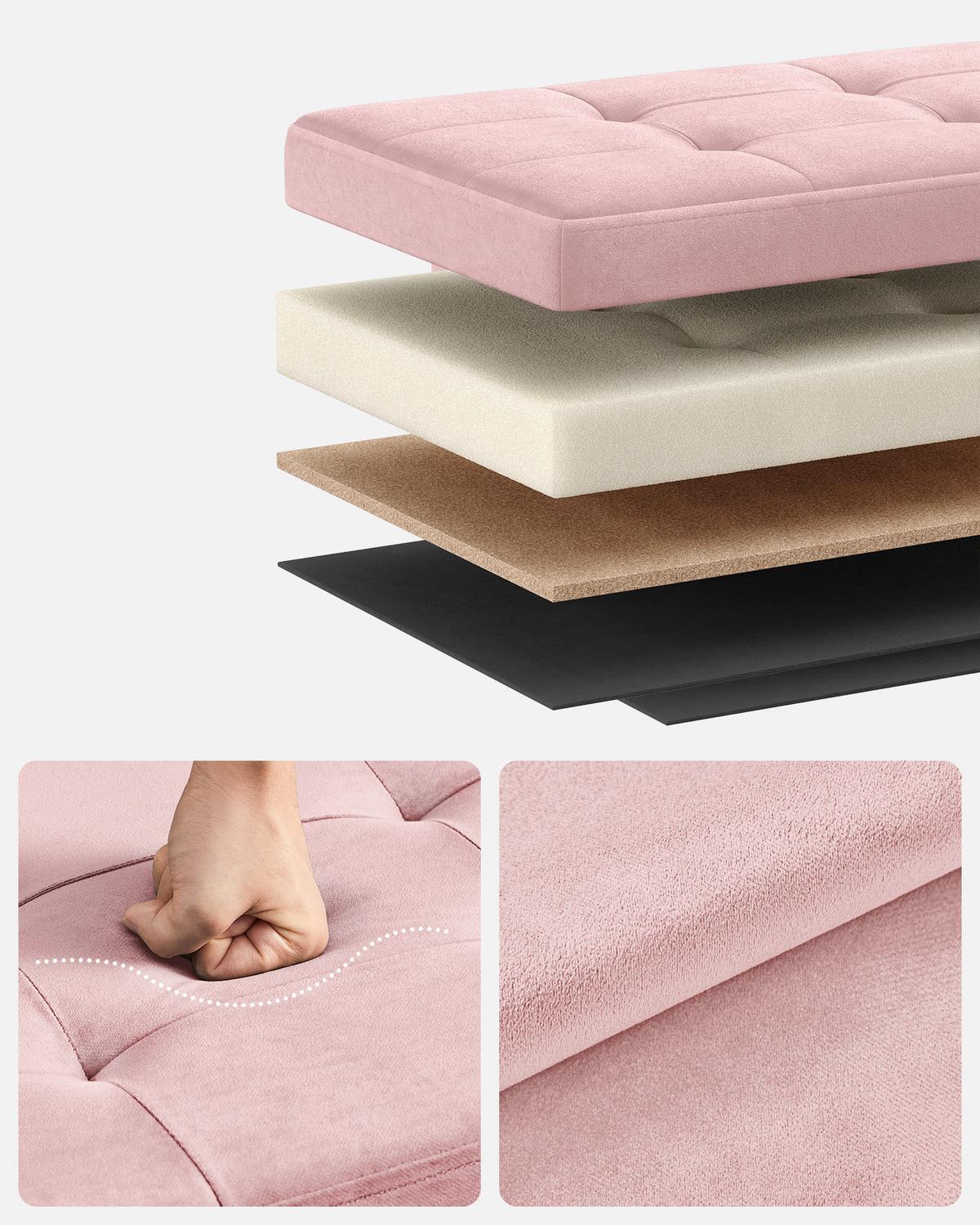 SITZBOX Rosa B: 41cm - Rosa, Basics, Holzwerkstoff/Textil (41/31/31cm)
