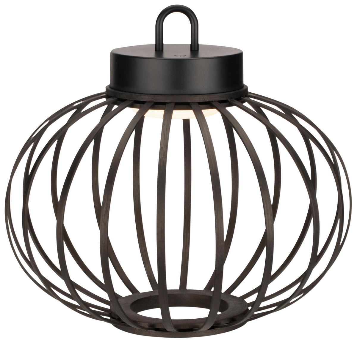 VENKOVNÍ LED SVÍTIDLO PUNO - černá, Moderní, plast/přírodní materiály (25/21,5cm) - Modern Living
