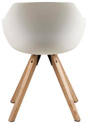 Von allen Seiten ein Blickfang Weißer Esszimmer-Stuhl mit Schale