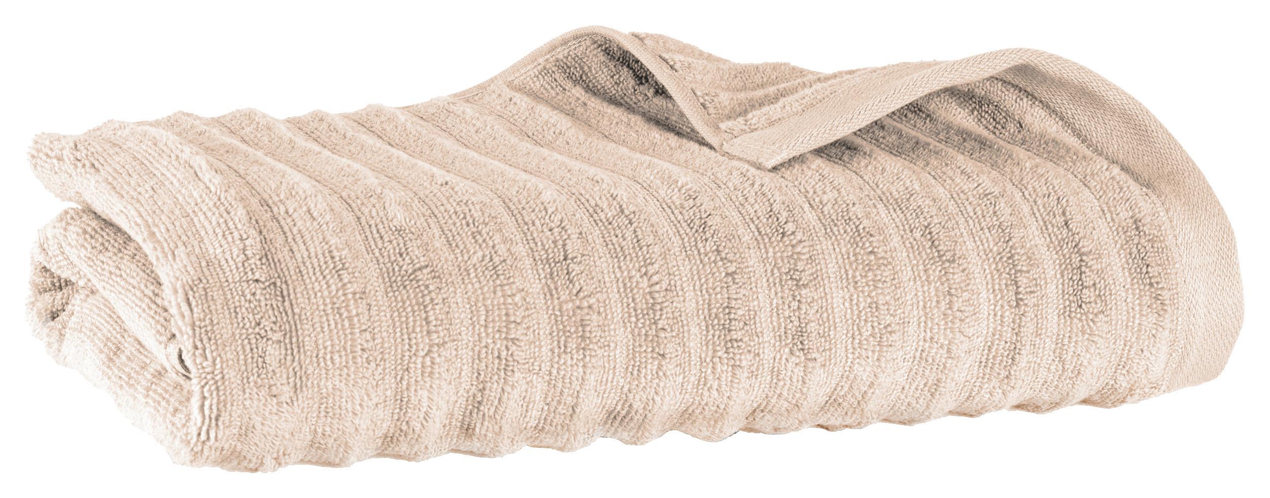 DUSCHTUCH Welle 70x140 cm Beige - Beigebraun, Basics, Textil (70/140cm)