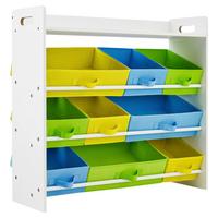 Toy Storage Shelf Multicolor B: 82,5 Cm - Multicolor, MODERN, Holzwerkstoff/Textil (82,5/78/26,5cm) - MID.YOU