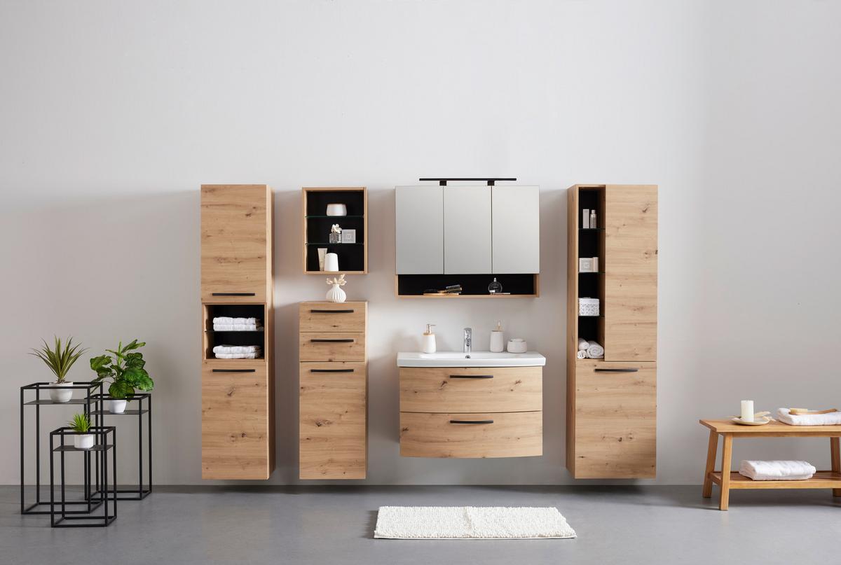 Spiegelschrrank Florenz in Eiche Artisan - dub artisan, Modern, kompozitné drevo (90/70/20cm) - Mömax