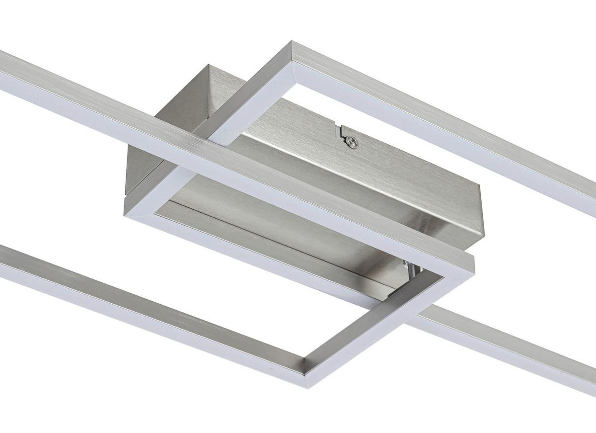 Led-deckenleuchte Suna - Alufarben/Nickelfarben, MODERN, Kunststoff/Metall (93/22/6,5cm) - Luca Bessoni