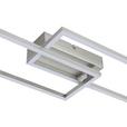 LED-Deckenleuchte Suna - Alufarben/Nickelfarben, MODERN, Kunststoff/Metall (93/22/6,5cm) - Luca Bessoni