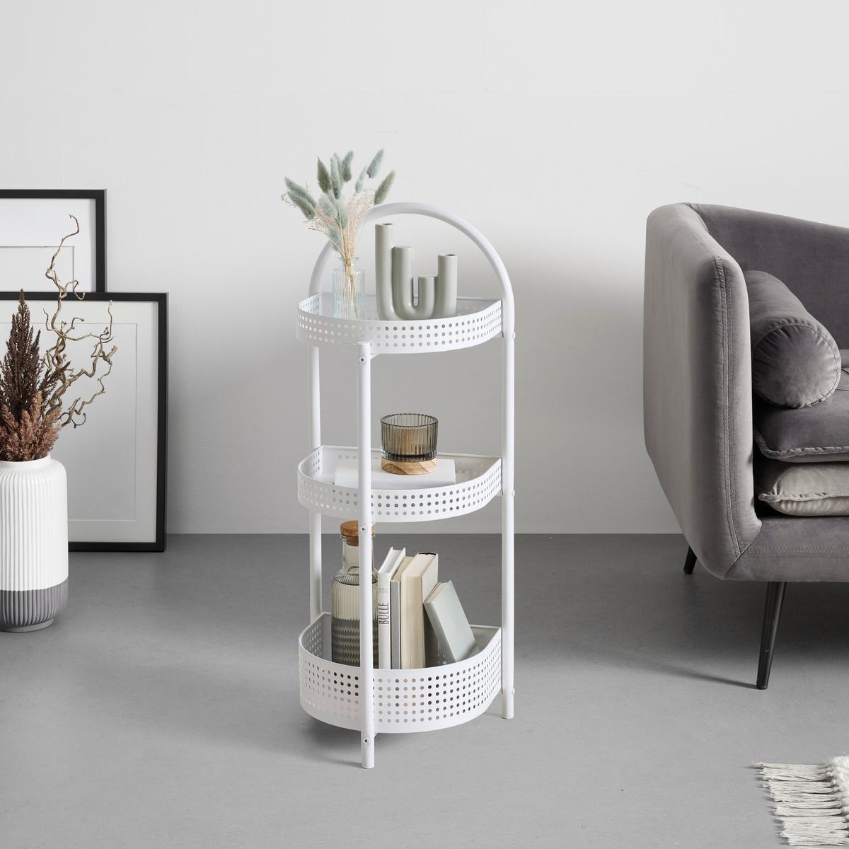 REGÁL ANCONA -EXKLUSIV/SB- - bílá, Moderní, kov (34/84.5/28cm) - Mömax