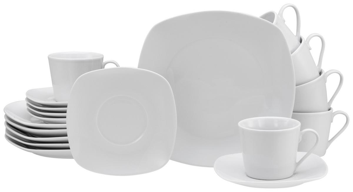 Kaffeeservice Amelie Porzellan 6 Personen - Weiß, Basics, Keramik - Creatable
