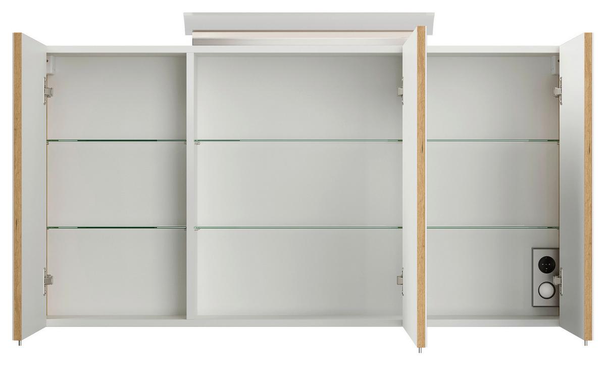 BADEZIMMER Limes, Eichefarben B: 100 cm - Eichefarben/Weiß, Basics, Keramik/Holzwerkstoff (100cm) - MID.YOU