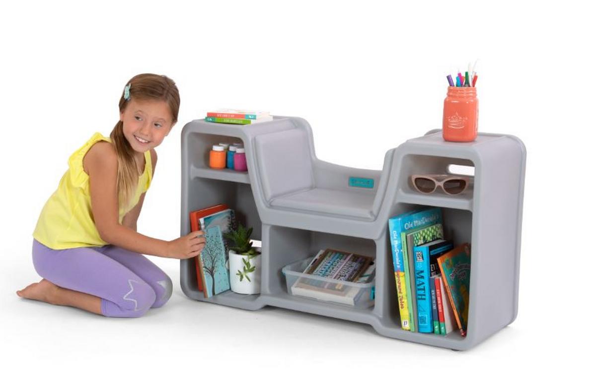 Kinderbank Simplay3 2-in-1 Kunststoff Grau Mit Stauraum - Grau, Basics, Kunststoff (89,4/26,7/49,5cm)
