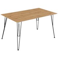 Esstisch Tacona 80x140 cm Artisan Eiche Dekor/Anthrazit - Anthrazit/Eiche Artisan, KONVENTIONELL, Holzwerkstoff/Metall (140/80/75cm) - MID.YOU