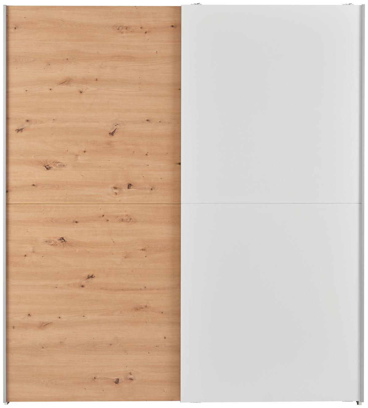Tolóajtós Szekrény Time 170/190cm - Artisan tölgy/fehér, Basics, faalapú anyag (170/190/59cm) - Best Price