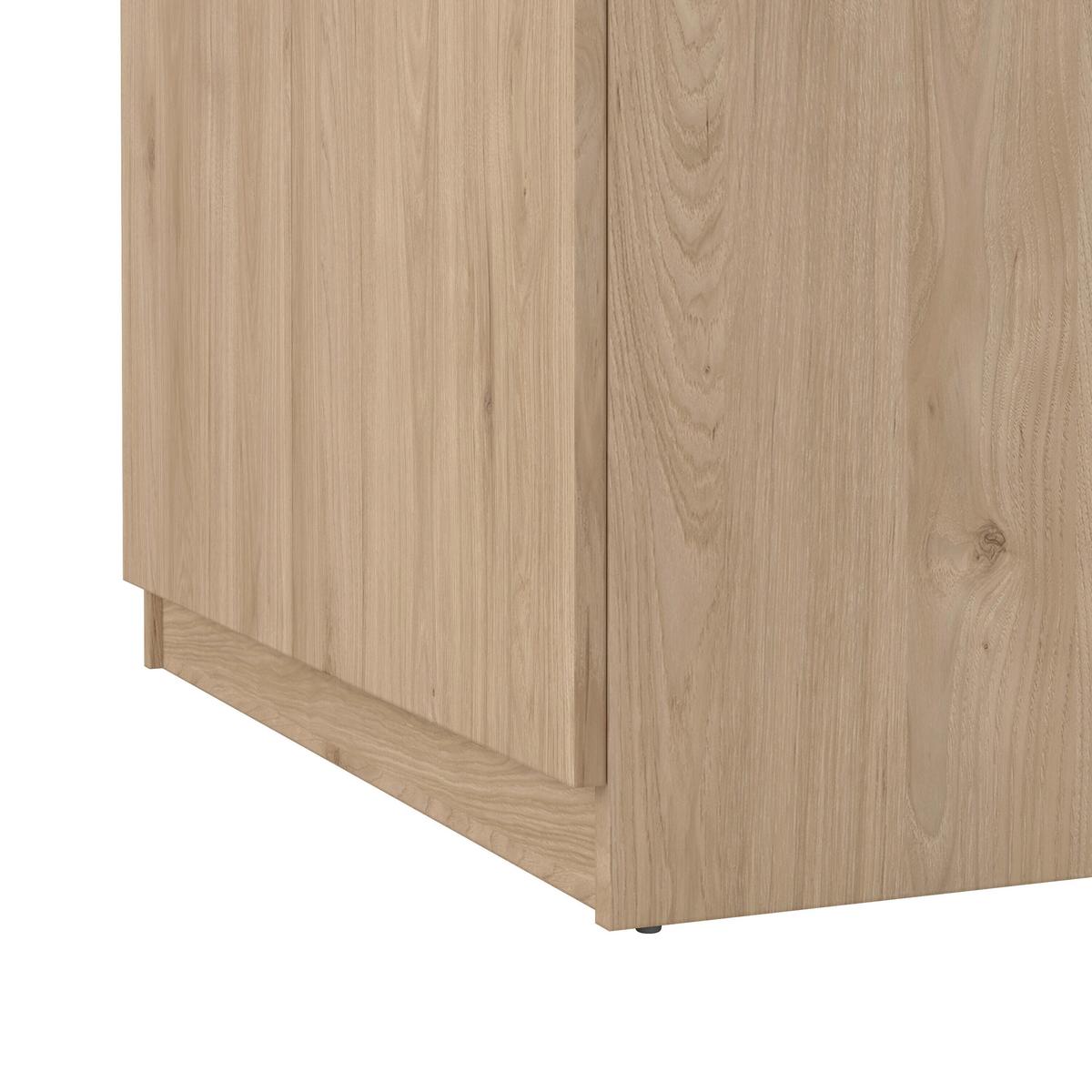 Schuhschrank Naia, Schwarz, Eichefarben, B: 80,4 Cm - Eichefarben/Schwarz, Design, Holzwerkstoff (80,4/191,7/40cm) - Livetastic