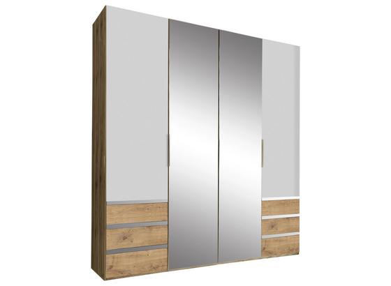 Drehtürenschrank mit Spiegel 200cm Level 36a, Eichendekor - Eichefarben/Weiß, MODERN, Glas/Holzwerkstoff (200/216/58cm) Drehtürenschrank mit Spiegel 200cm Level 36a, Eichendekor - Eichefarben/Weiß, MODERN, Glas/Holzwerkstoff (200/216/58cm)