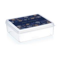 Keksdose Dalas Ca. 2,5 L - Blau/Transparent, KONVENTIONELL, Kunststoff (20/7,7/23cm)