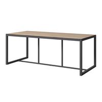 Gartentisch Sorrent - Anthrazit/Naturfarben, MODERN, Glas/Metall (200/76/90cm) - Beldano