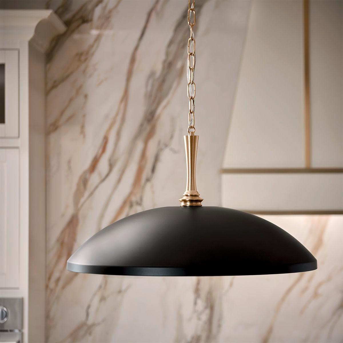 Függőlámpa Kl-Delarosa-P-Bk - Pezsgő/fekete, Konventionell, fém (225.9/33/50.8cm) - Elstead Lighting